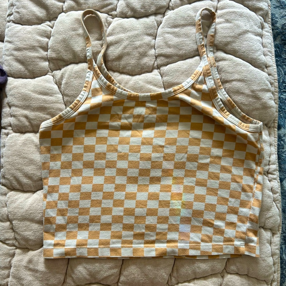 Checkered Arq Crop Tank